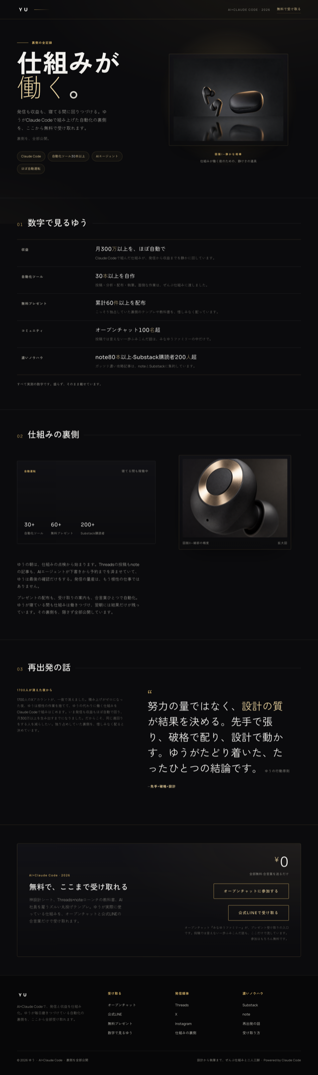 Apple風洗練版ゆうのHP